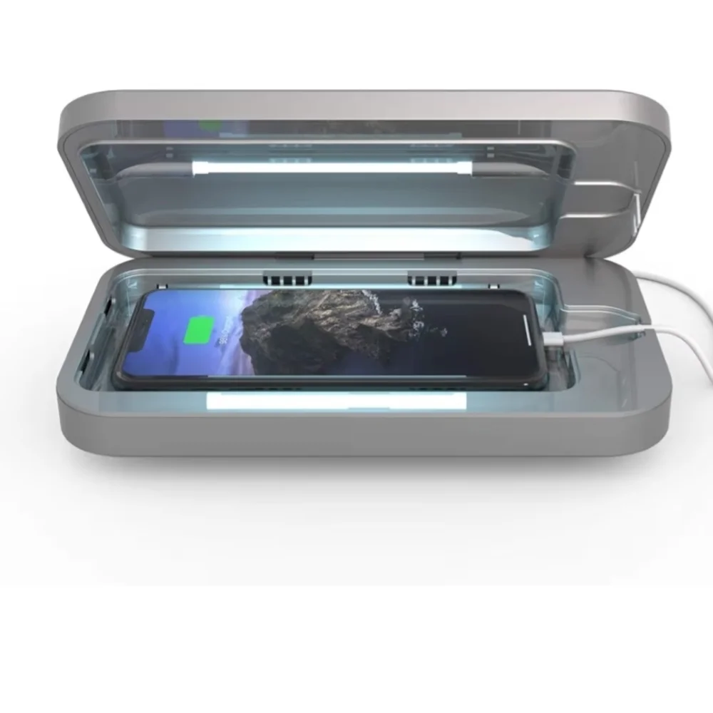 PhoneSoap 3 UV Phone Sanitizer and Charger Silver